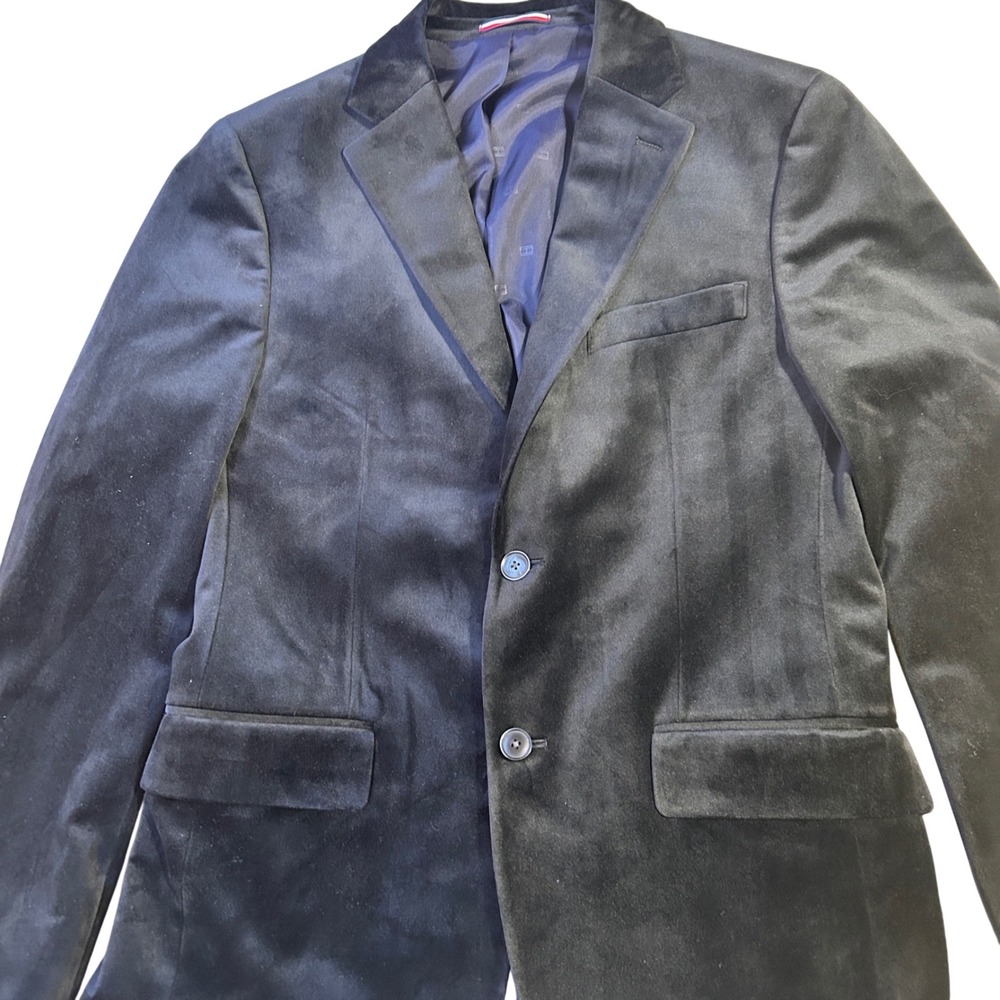 Tommy Hilfiger‎ Men's Black Velvet Blazer Jacket Sport Coat 38R - Picture 6 of 8